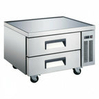 Thumbnail image #1 for USR Brands Coldline CB36 36-3/8" 2-Drawer Refrigerated Chef Base, Side-Mounted Self-Contained, Stainless Steel Top