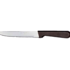 Thumbnail image #1 for Libbey Steak Knives 201 2702 Steak Knife, 8-3/4", Round Tip, Black Plastic Handle