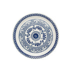 Thumbnail image #1 for Steelite International ZABA A102P802 9-Inch Round Alumina Vitrified Plate, Talara Vida Blue 1 Dozen