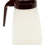 Thumbnail image #1 for TableCraft Products PP10B 10 oz Syrup Dispenser with Transparent Polypropylene Jar and Brown ABS Plastic Top Case of 12