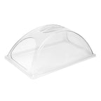 Thumbnail image #2 for Sterno 70174 Full-Size Clear Polycarbonate Rectangular Chafer Cover with Dual Self-Service Portals