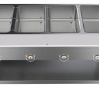 Thumbnail image #7 for BK Resources ST-SW-4 4-Pan Full-Size Electric Open Well Steam Table with Cutting Board Shelf and Undershelf