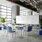 Thumbnail image #2 for Flash Furniture Hercules XU-60154-NVY-VYL-GG Heavy-Duty Stacking Chair, Vinyl Upholstered Seat and Back, 550 lb Capacity