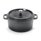 Thumbnail image #1 for G.E.T. Heiss CA-012-GR/BK/CC Induction Dutch Oven, 4-1/2 qt., Round, Cast Aluminum, with Lid