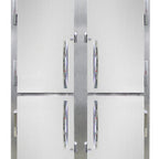 Thumbnail image #1 for Continental Refrigerator Slim Line 2RSENSAHD Two-Section Reach-In Refrigerator, Half-Height Solid Doors, Stainless Steel Exterior