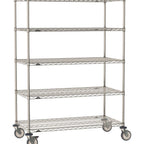 Thumbnail image #1 for Metro Super Erecta SE-2136S-68-M5 Mobile Wire Shelving Unit, 36"W x 21"D x 68"H, 900 lb. capacity per unit, 1" shelf adjustment, (5) wire shelves