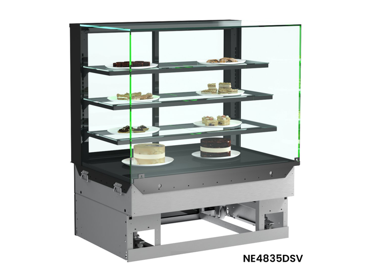 Product image #5 for Structural Concepts Reveal® Non-Refrigerated Slide-In Counter Service Case with 3 Glass Shelves