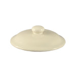 Thumbnail image #1 for CAC China Bakeware CAS-10-LID Round Ceramic Casserole Lid, Bone White, 4-5/8" Diameter x 1-1/4"H Case of 6 Dozen
