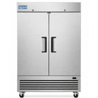 Thumbnail image #1 for USR Brands Evercool E-2FE Reach-In Freezer, 2-Section, 41.9 cu. ft., Bottom-Mounted Self-Contained, Solid Hinged Doors