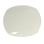 Thumbnail image #1 for Tuxton China Napa AAU-009 Oval Ceramic Plate, 12" x 10-1/8", Pearl White 1 Dozen
