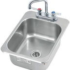 Thumbnail image #4 for Krowne HS-1317 Drop-In Stainless Steel Hand Sink, 13 x 17-1/2 x 6-3/8 in, Included 4-Inch OC Faucet