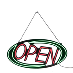Thumbnail image #1 for ATSMFG Mama Lucy MLY-OPEN-O/G-XL ATS MFG Oval LED OPEN Sign, 31 x 15 in, with Remote Control Case of 5