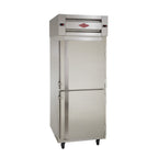 Thumbnail image #1 for Utility Refrigerator RF-25-SS-2G-D 1-Section Dual-Temperature Reach-In Refrigerator/Freezer, 18.3 cu. ft., Half-Height Glass Doors, Stainless Steel