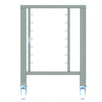Thumbnail image #1 for Tecnoeka EKTARS 412STK Stainless Steel Oven Stand with Casters, 7 Half-Size Tray Supports, 24.02"W x 24.8"D x 34.76"H