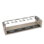 Thumbnail image #1 for Cal-Mil Aspen 22010-110 Wine Taster Tray, 4" x 13-1/2" x 3"H, Chalkboard Front, Wire Metal Frame Case of 6