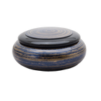 Thumbnail image #1 for Korin Inc NR-119A Round Chirashi Box with Lid, ABS Plastic, Gold & Purple, 7-3/4-Inch Diameter x 2-3/4-Inch High