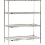 Thumbnail image #1 for Metro Super Erecta SE-2154S-63-S4 Stationary Starter Wire Shelving Unit, 54"W x 21"D x 63"H, 600 lb. capacity per shelf, 2000 lb. capacity per unit