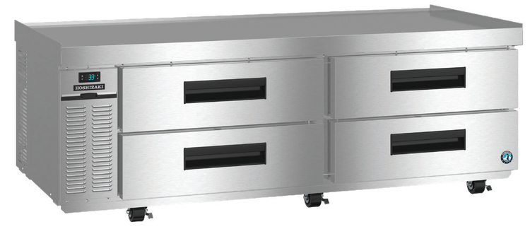 Product image #2 for Hoshizaki Steelheart 72-1/2-Inch Low-Profile Refrigerated Chef Base with 4 Drawers, Left-Side Condenser