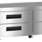 Thumbnail image #2 for Hoshizaki Steelheart CR72B-L 72.5-Inch Low-Profile Refrigerated Chef Base with 4 Drawers and Left-Side Condenser