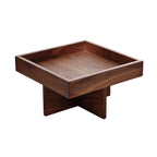 Thumbnail image #1 for Libbey Playground - Ananti 742890291000000 Square Walnut Wood Buffet Stand, 7-1/8"W x 4-1/4"H