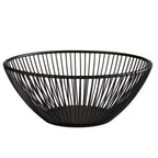 Thumbnail image #1 for Libbey APS Germany - Svart APS 30421 Round Black Metal Serving Basket, 7-7/8" Diameter, Stackable