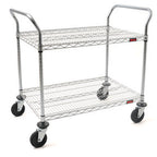 Thumbnail image #1 for Eagle Group EU2-2436C 2-Tier Chrome-Plated Utility Cart, 36"W x 24"D x 37-3/4"H, 500 lb Capacity