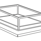Thumbnail image #1 for Eastern Tabletop H945IB Raised Glass Drop-In Ice Bin, 34 lb Capacity, Drain with Valve, Stainless Steel Edge