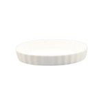 Thumbnail image #1 for CAC China Bakeware QSV-11 Porcelain Oval Fluted Quiche Baking Dish, 36 oz., 11 x 8 x 1 in. 1 Dozen