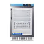 Thumbnail image #1 for Summit Commercial Accucold® ACR46GLCAL Medical Undercounter All-Refrigerator, 2.65 cu. ft., Glass Door, Bottom-Mount Refrigeration
