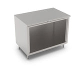 Thumbnail image #5 for John Boos 4CO6-3048 48"W x 30"D Stainless Steel Work Table with Open-Front Cabinet Base, Flat 16-Gauge 300-Series Top