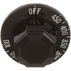 Thumbnail image #1 for AllPoints Foodservice Parts & Supplies Mavrik 221282 Thermostat Knob, White Print, Octagon Grip, 2" Diameter
