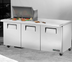 Thumbnail image #5 for True Mega-Top 72-Inch 3-Door Solid-Door Sandwich/Salad Prep Table with 12-Pan Top