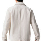 Thumbnail image #2 for Chef Works CEL01-OAT-XL Men's Utility Chore Coat, Long Sleeve, 100% Cotton, Oatmeal, XL