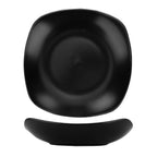 Thumbnail image #1 for International Tableware Quad QP-18-MB Square Porcelain Soup Bowl/Plate, 16 oz, 8-1/2", Matte Black Case of 2 Dozen