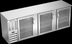 Thumbnail image #3 for Beverage-Air Three-Section Shallow-Depth Glass-Door Back Bar Refrigerator, 94 Inch, Stainless Steel Top & Exterior