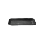 Thumbnail image #1 for G.E.T. Zen - EGS JW5411-B Rectangular Black Melamine Tray, 11 x 4-5/8 x 1-1/8 in., Wave Design Case of 6