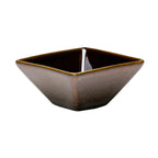 Thumbnail image #1 for 1880 Hospitality Rustic by Oneida® L6753059940 Triangular Porcelain Sauce Dish, 2 oz, Chestnut Two-Tone Glaze Case of 6 Dozen