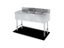 Thumbnail image #5 for Steel Works Stainless Two-Compartment Underbar Sink with Left and Right Drainboards, 48 Inch x 18-3/4 Inch