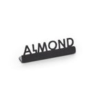 Thumbnail image #1 for American Metalcraft MSBA25 Laser-Cut Metal Table Sign, Black and Almond, 0.625"W x 2.5"D x 0.75"H Case of 144