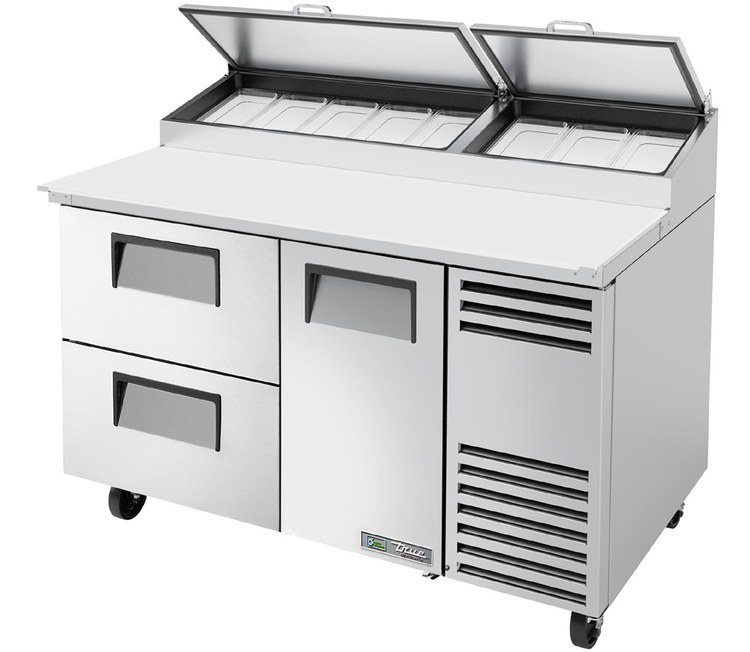 Product image #6 for True 60-Inch Pizza Prep Table with 1 Door, 2 Drawers and Alternate Top