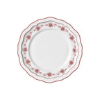Thumbnail image #1 for Steelite International Folio, Porcelain 62535FP812 9-Inch Round Porcelain Rim Plate, Scalloped Edge, Adelina Giselle Maroon Case of 2 Dozen