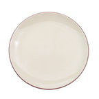 Thumbnail image #1 for CAC China Japanese Style 666-21-W 12" Round Ceramic Coupe Plate, Creamy White Reactive Glaze 1 Dozen