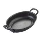 Thumbnail image #1 for TableCraft Products 12093 Mini Serving Fry Pan, 12 oz., Oval, Black Handle, Black Nonstick-Coated Steel Case of 12