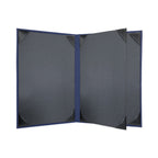 Thumbnail image #2 for Risch LINEN-4V 5.5X8.5 Vinyl Hardback 4-View Booklet Menu Cover, 5-1/2" x 8-1/2" Case of 25