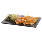 Thumbnail image #1 for TableCraft Products Frostone MG3 Melamine Rectangular Display Tray, Black Slate, 12-3/4" x 6-7/8" Case of 6