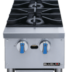 Thumbnail image #1 for Blue Air FSE LLC Blue lava (Blue air) BLHP12 Two-Burner Gas Countertop Hot Plate, Stainless Steel, 12 in W