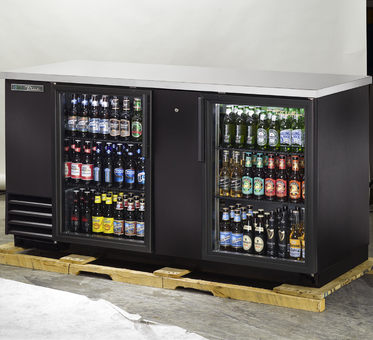 Product image #5 for True Manufacturing TBB-3G-HC-LD Two-Section Glass Door Back Bar Cooler, 69-1/8 Inch Wide