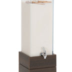 Thumbnail image #1 for Cal-Mil Vista 28605-3-140 Single Square Plastic Beverage Dispenser, 2–3 Gallon, Mocha