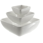 Thumbnail image #2 for Ten Strawberry Street Whittier WTR-5SQBWL Square Porcelain Pasta Bowl, 12 oz, Rimless Case of 48