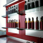 Thumbnail image #1 for Oscartek WALL SHELVING DISPLAY WS2 1000 Wall-Mounted Shelving Display, 39"L, 2 Adjustable Glass Shelves, LED-Lit Canopy